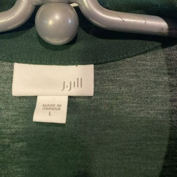 J.Jill Long Sleeve Green Button Down Tunic Top Size Large - Picture 3 of 8